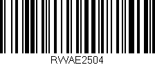 Código de barras (EAN, GTIN, SKU, ISBN): 'RWAE2504'