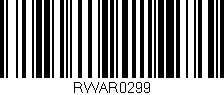 Código de barras (EAN, GTIN, SKU, ISBN): 'RWAR0299'