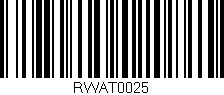 Código de barras (EAN, GTIN, SKU, ISBN): 'RWAT0025'