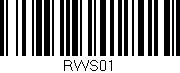 Código de barras (EAN, GTIN, SKU, ISBN): 'RWS01'