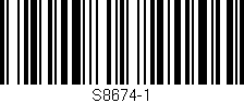 Código de barras (EAN, GTIN, SKU, ISBN): 'S8674-1'