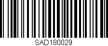 Código de barras (EAN, GTIN, SKU, ISBN): 'SAD180029'