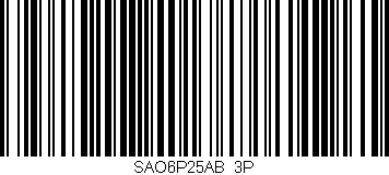 Código de barras (EAN, GTIN, SKU, ISBN): 'SAO6P25AB/3P'