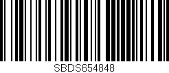 Código de barras (EAN, GTIN, SKU, ISBN): 'SBDS654848'