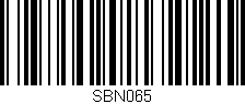 Código de barras (EAN, GTIN, SKU, ISBN): 'SBN065'