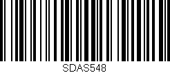 Código de barras (EAN, GTIN, SKU, ISBN): 'SDAS548'