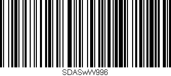 Código de barras (EAN, GTIN, SKU, ISBN): 'SDASwW996'