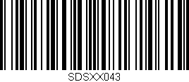 Código de barras (EAN, GTIN, SKU, ISBN): 'SDSXX043'