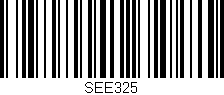 Código de barras (EAN, GTIN, SKU, ISBN): 'SEE325'