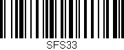 Código de barras (EAN, GTIN, SKU, ISBN): 'SFS33'