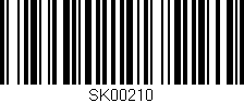 Código de barras (EAN, GTIN, SKU, ISBN): 'SK00210'