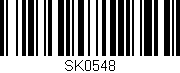 Código de barras (EAN, GTIN, SKU, ISBN): 'SK0548'