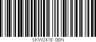 Código de barras (EAN, GTIN, SKU, ISBN): 'SKW2418/0BN'