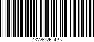 Código de barras (EAN, GTIN, SKU, ISBN): 'SKW6326/4BN'