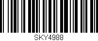 Código de barras (EAN, GTIN, SKU, ISBN): 'SKY4988'