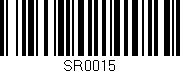 Código de barras (EAN, GTIN, SKU, ISBN): 'SR0015'