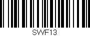 Código de barras (EAN, GTIN, SKU, ISBN): 'SWF13'