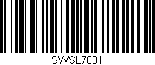 Código de barras (EAN, GTIN, SKU, ISBN): 'SWSL7001'