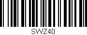 Código de barras (EAN, GTIN, SKU, ISBN): 'SWZ40'