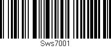Código de barras (EAN, GTIN, SKU, ISBN): 'Sws7001'