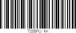 Código de barras (EAN, GTIN, SKU, ISBN): 'T205FU/4X'