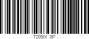 Código de barras (EAN, GTIN, SKU, ISBN): 'T205IX/0P'