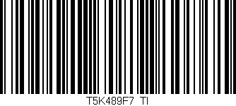 Código de barras (EAN, GTIN, SKU, ISBN): 'T5K489F7/TI'