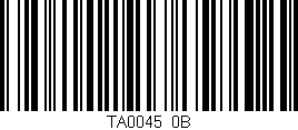 Código de barras (EAN, GTIN, SKU, ISBN): 'TA0045/0B'