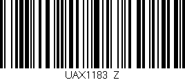 Código de barras (EAN, GTIN, SKU, ISBN): 'UAX1183/Z'