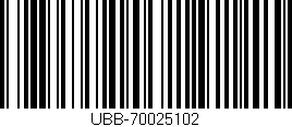 Código de barras (EAN, GTIN, SKU, ISBN): 'UBB-70025102'