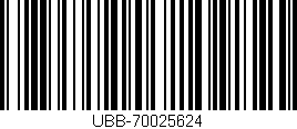 Código de barras (EAN, GTIN, SKU, ISBN): 'UBB-70025624'