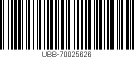 Código de barras (EAN, GTIN, SKU, ISBN): 'UBB-70025626'