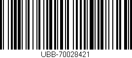 Código de barras (EAN, GTIN, SKU, ISBN): 'UBB-70028421'