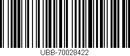 Código de barras (EAN, GTIN, SKU, ISBN): 'UBB-70028422'