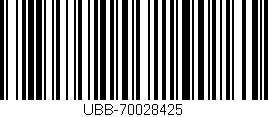 Código de barras (EAN, GTIN, SKU, ISBN): 'UBB-70028425'