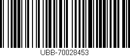 Código de barras (EAN, GTIN, SKU, ISBN): 'UBB-70028453'