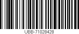 Código de barras (EAN, GTIN, SKU, ISBN): 'UBB-71028428'