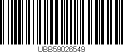 Código de barras (EAN, GTIN, SKU, ISBN): 'UBB59026549'