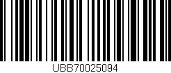 Código de barras (EAN, GTIN, SKU, ISBN): 'UBB70025094'