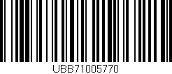 Código de barras (EAN, GTIN, SKU, ISBN): 'UBB71005770'