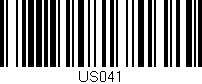 Código de barras (EAN, GTIN, SKU, ISBN): 'US041'