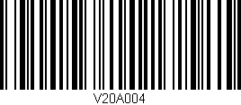 Código de barras (EAN, GTIN, SKU, ISBN): 'V20A004'