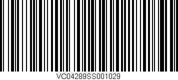 Código de barras (EAN, GTIN, SKU, ISBN): 'VC04289SS001029'