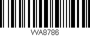 Código de barras (EAN, GTIN, SKU, ISBN): 'WA8786'