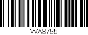 Código de barras (EAN, GTIN, SKU, ISBN): 'WA8795'