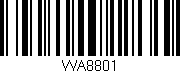 Código de barras (EAN, GTIN, SKU, ISBN): 'WA8801'