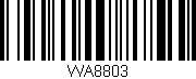 Código de barras (EAN, GTIN, SKU, ISBN): 'WA8803'