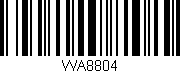 Código de barras (EAN, GTIN, SKU, ISBN): 'WA8804'