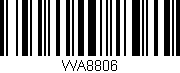 Código de barras (EAN, GTIN, SKU, ISBN): 'WA8806'