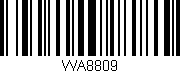 Código de barras (EAN, GTIN, SKU, ISBN): 'WA8809'